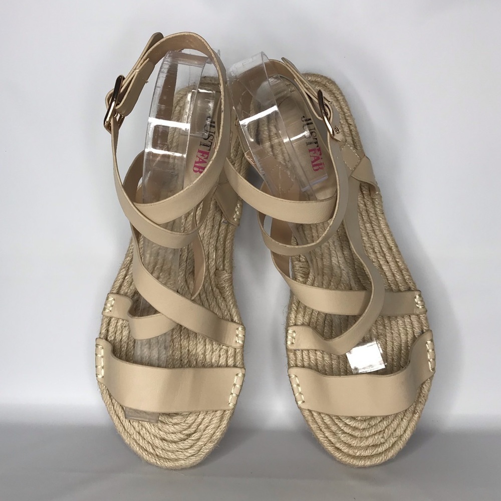 JustFab Laston Espadrille Flat Women's 8 Boho‎ Strap Ankle Sandal - Picture 11 of 16